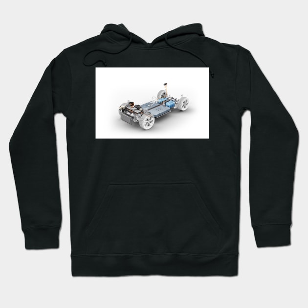 Electric car chassis, illustration (F034/4163) Hoodie by SciencePhoto